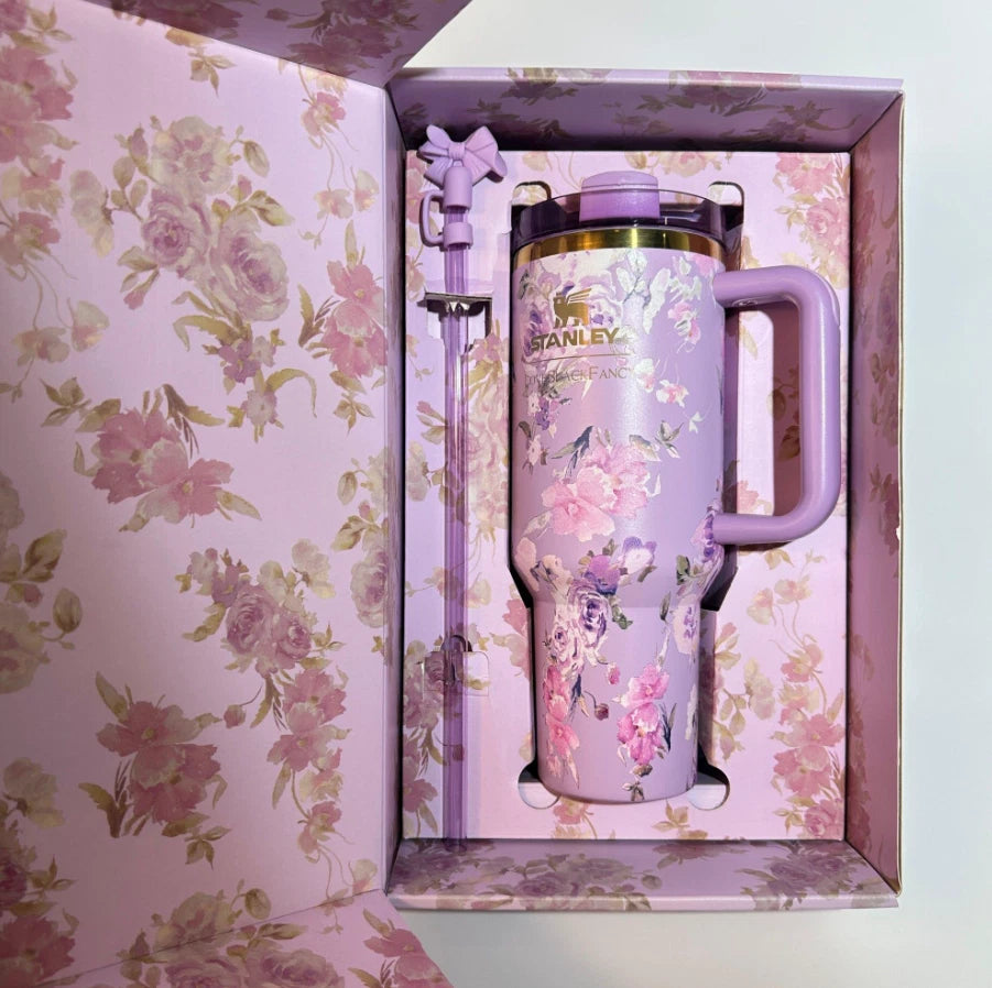 Stanley x LoveShackFancy Quencher H2.0 FlowState Tumbler 40 oz – Floral Design