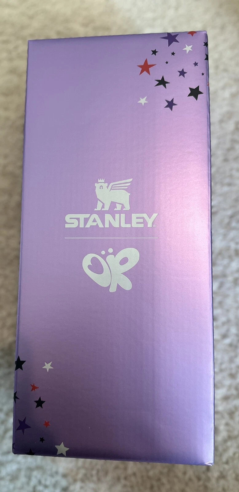 Stanley Quencher H2.0 Purple Star Print Tumbler – 40 oz