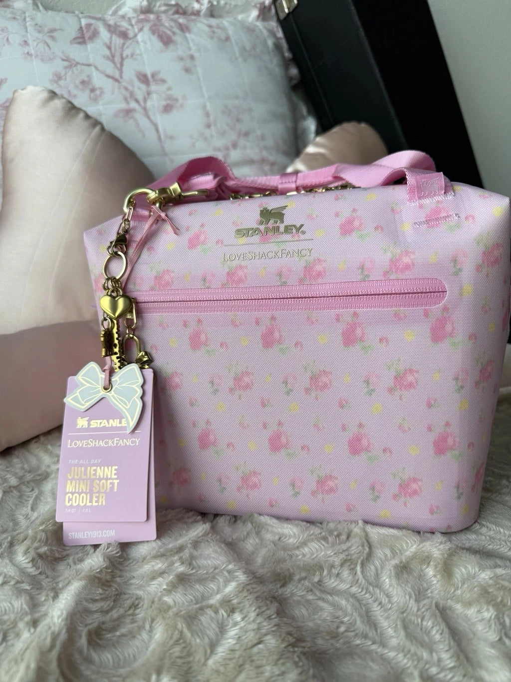 Stanley x LoveShackFancy Julienne Mini Soft Cooler – Pink Floral Insulated Lunch Bag