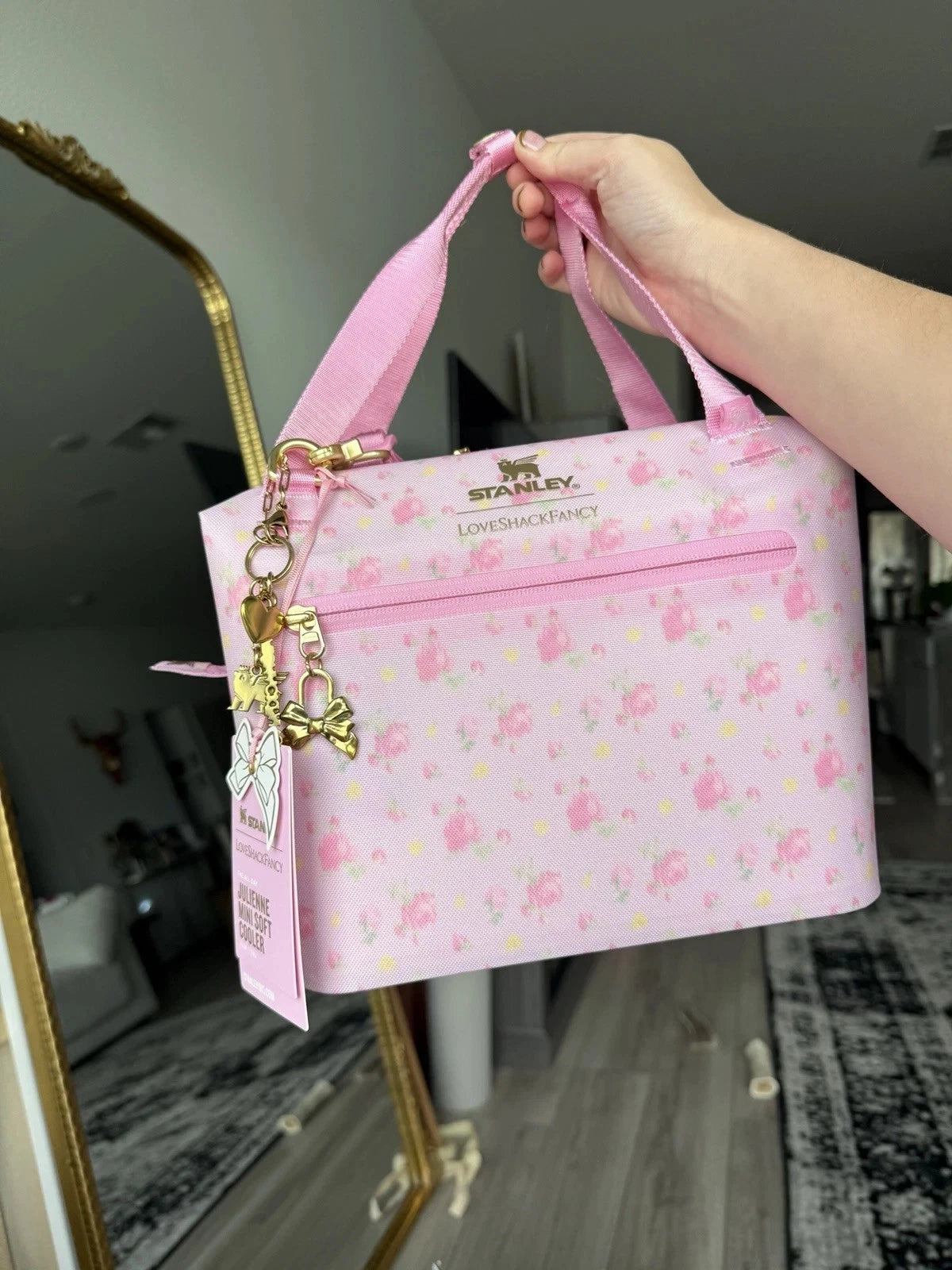 Stanley x LoveShackFancy Julienne Mini Soft Cooler – Pink Floral Insulated Lunch Bag