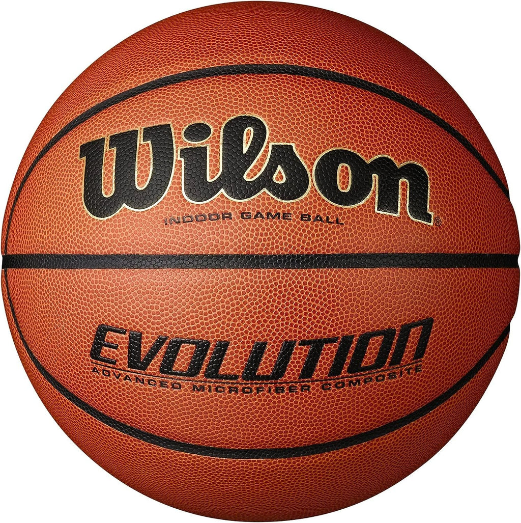 Wilson Evolution Indoor Game Basketball – Official Size 7, 29.5"