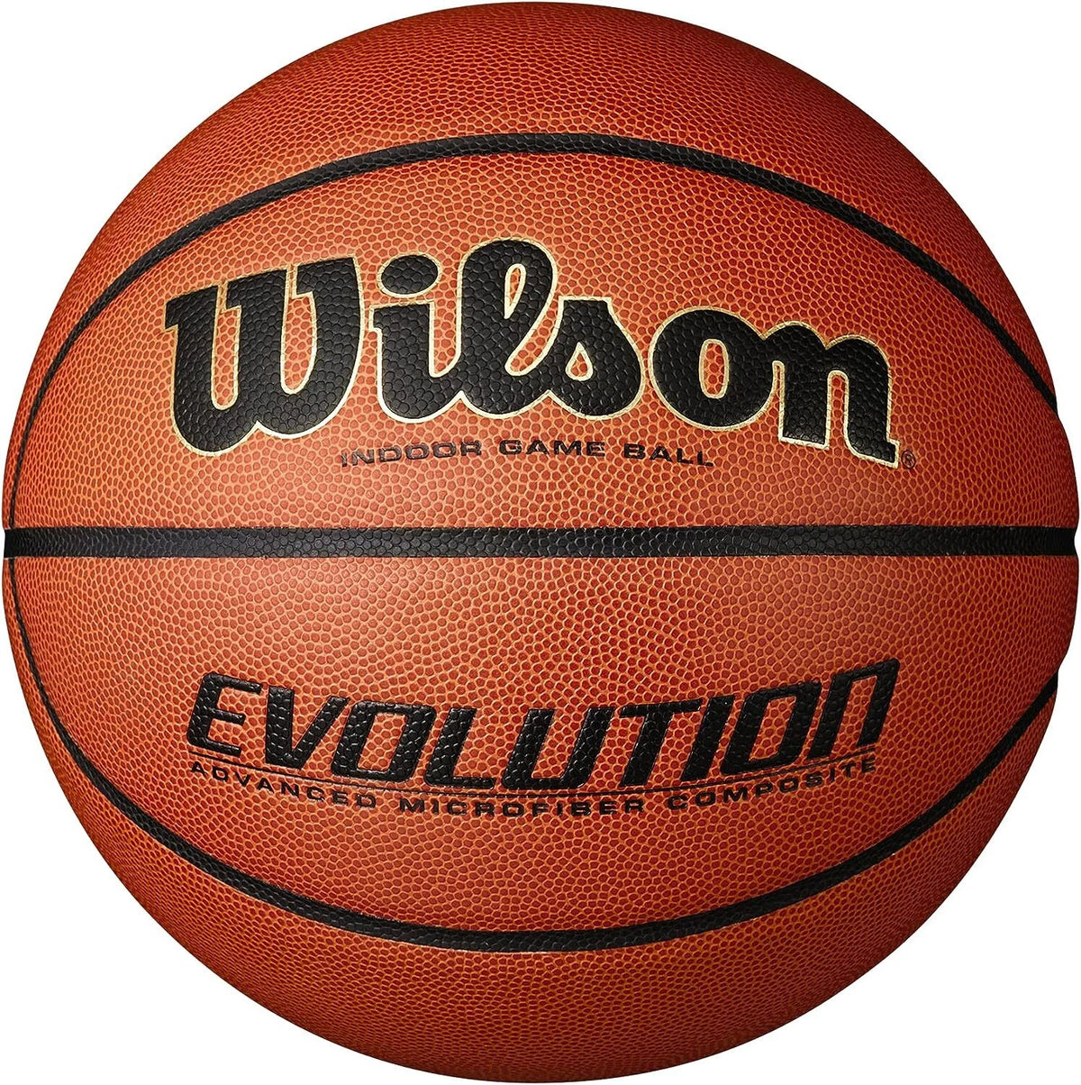Wilson Evolution Indoor Game Basketball – Official Size 7, 29.5"