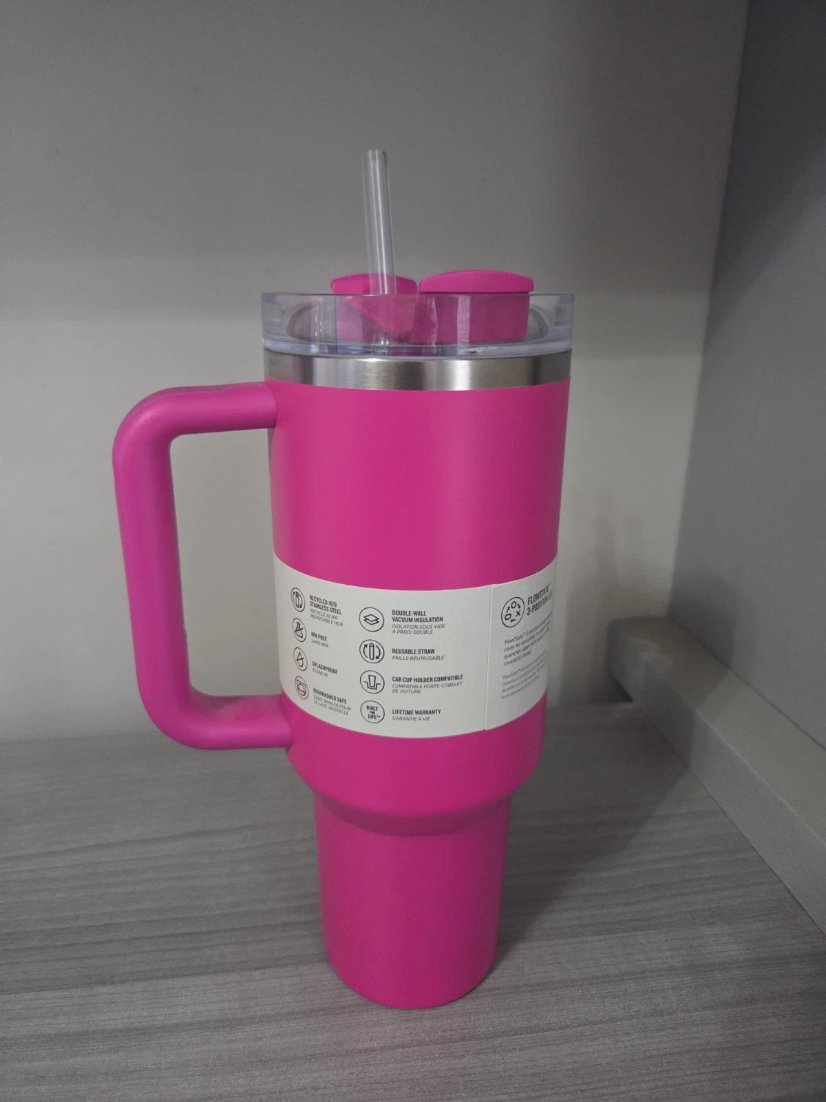 Stanley Quencher H2.0 FlowState Tumbler 40 OZ – Pink