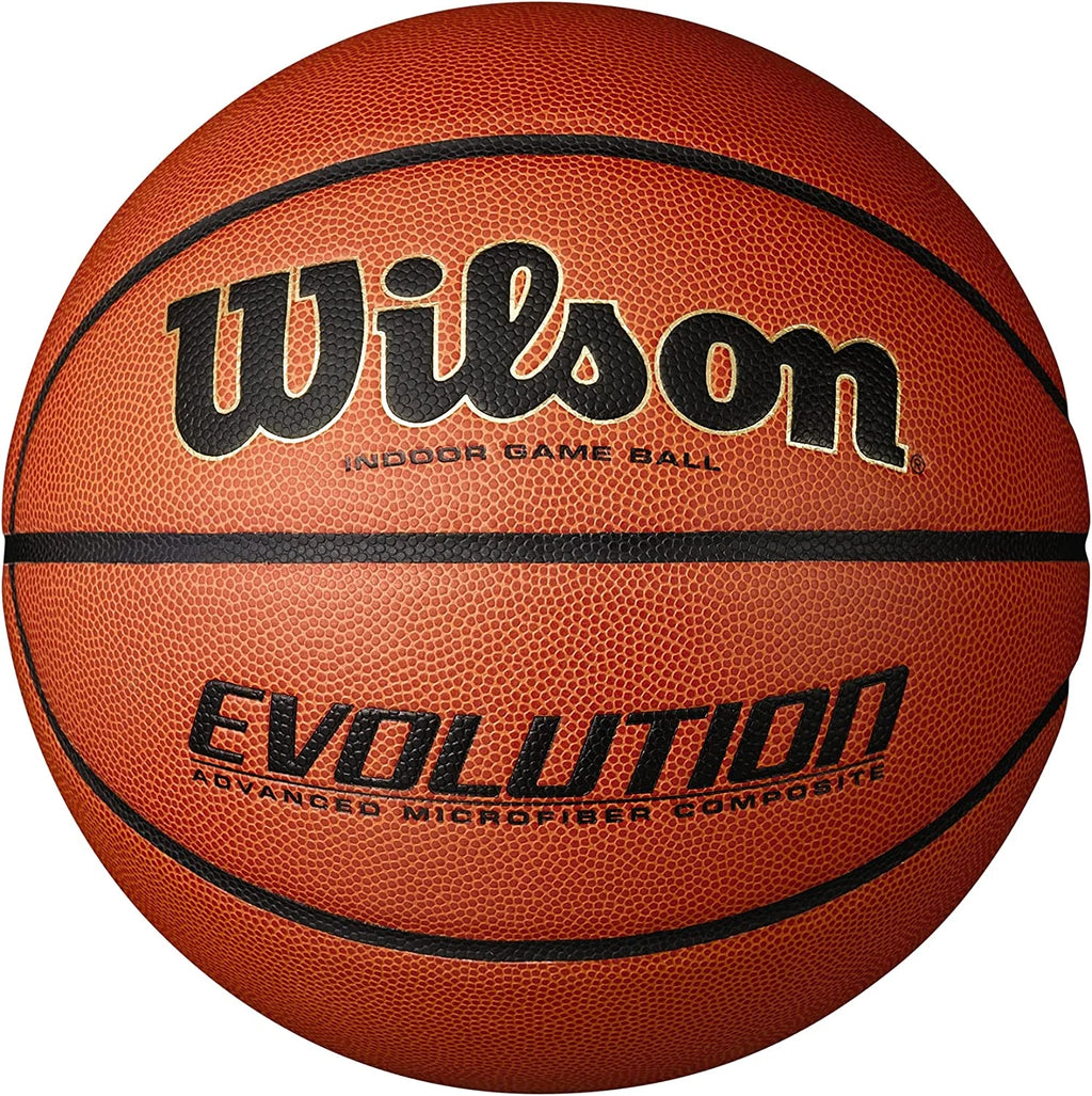 Wilson Evolution Indoor Game Basketball – Official Size 7, 29.5"