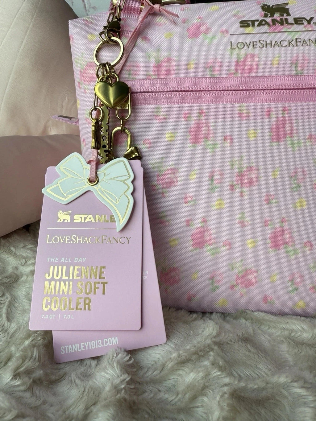 Stanley x LoveShackFancy Julienne Mini Soft Cooler – Pink Floral Insulated Lunch Bag