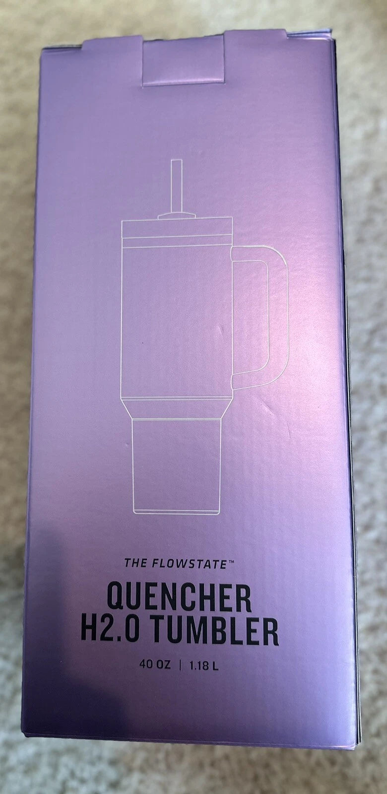 Stanley Quencher H2.0 Purple Star Print Tumbler – 40 oz