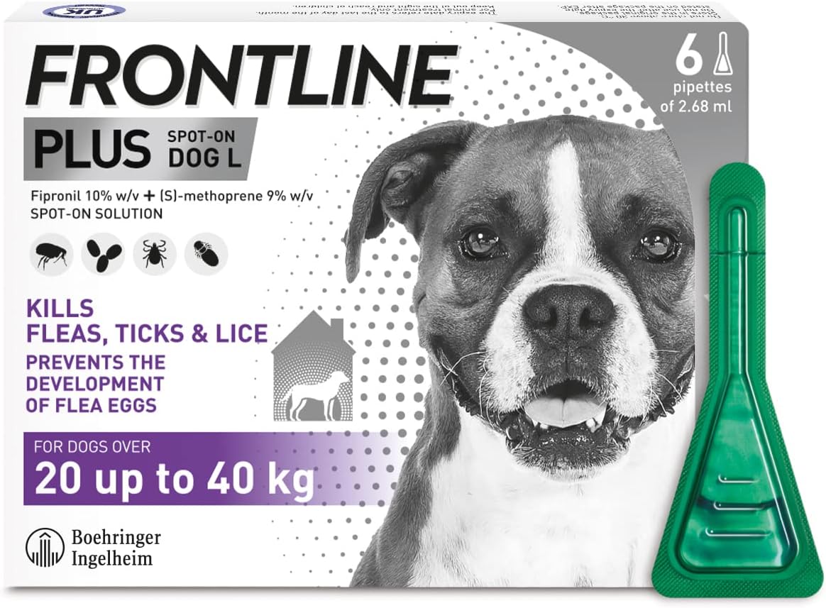 FRONTLINE Plus Large Dogs 20–40 kg six-pipette pack